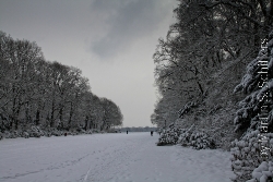 Hamburg Die große Wiese im Schnee im Stadtpark.